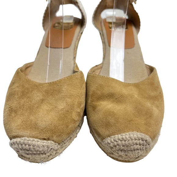 KANNA Made In SPAIN Mustard Yellow Espadrille Ankle Strap Wedge Heels Shoes  41 - Picture 2 of 16